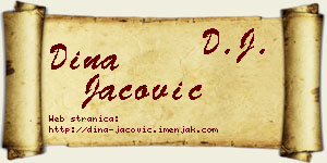 Dina Jačović vizit kartica